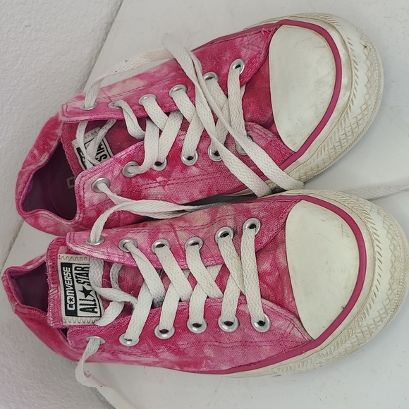 Converse Shoes - Converse pink tie dye size 8 womens